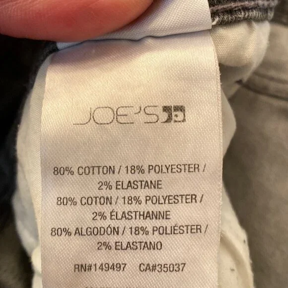 Joe's Distressed High-Rise Ankle Skinny Jeans, Size 29 - Picture 5 of 14